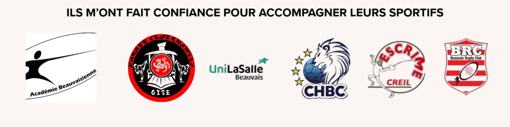 Les clubs qui m'ont fait confiance pour accompagner leurs sportifs dans les sports à confrontation directe